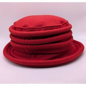 Hats In The Belfry Women's Red Wool Blend Hat Cap Canada Made Heaslip Winter OS